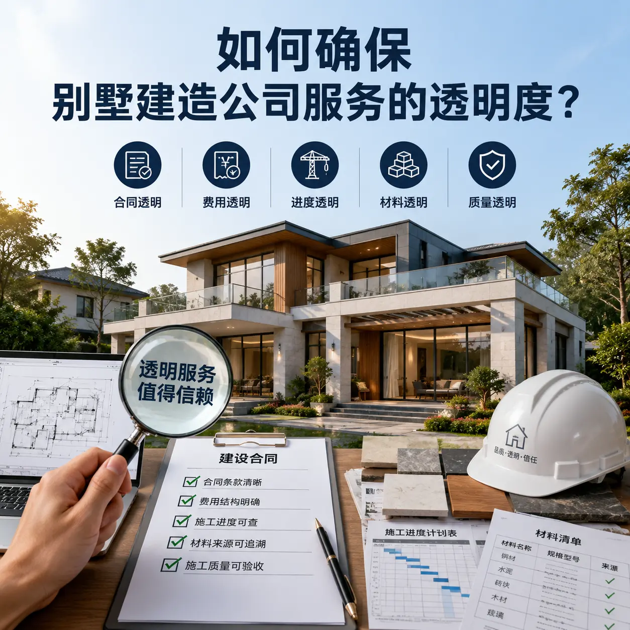 在 金沙 如何确保别墅建造公司服务的透明度?