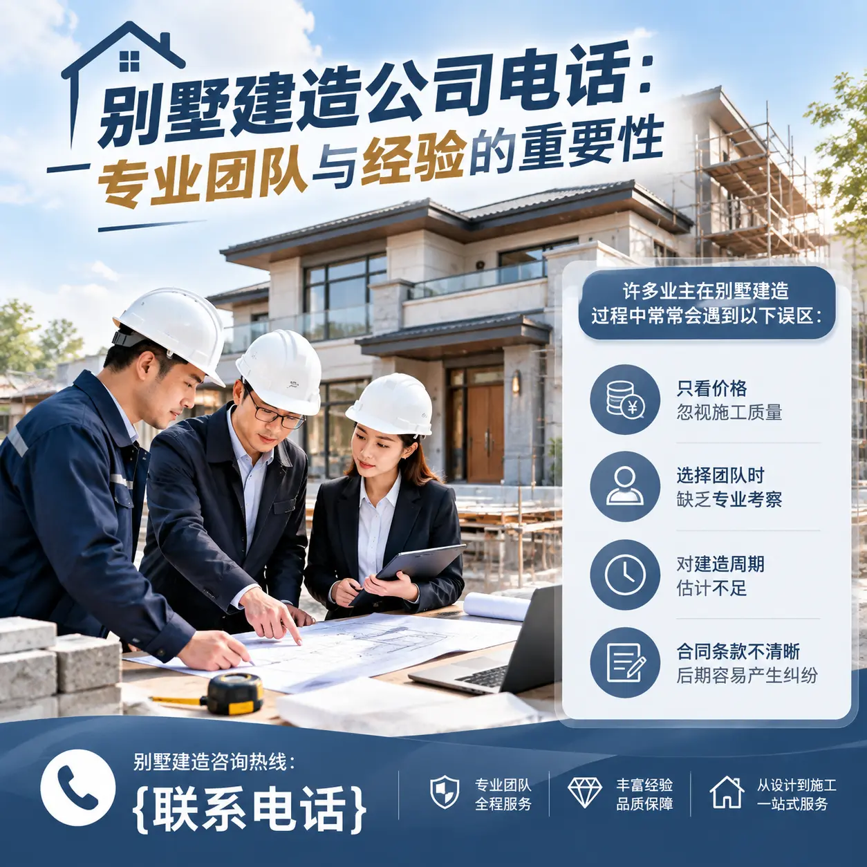 金沙别墅建造公司电话:专业团队与经验的重要性