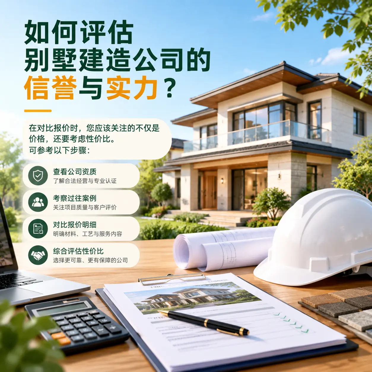 如何评估 金沙 别墅建造公司的信誉与实力?