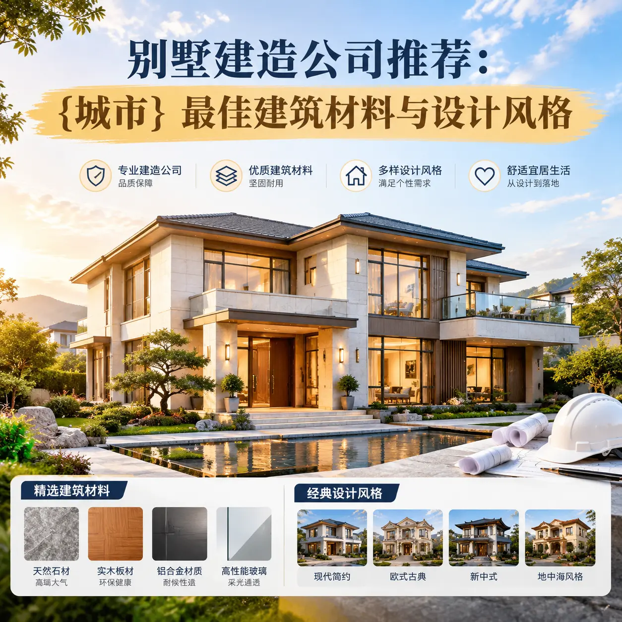 别墅建造公司推荐: 金沙 最佳建筑材料与设计风格