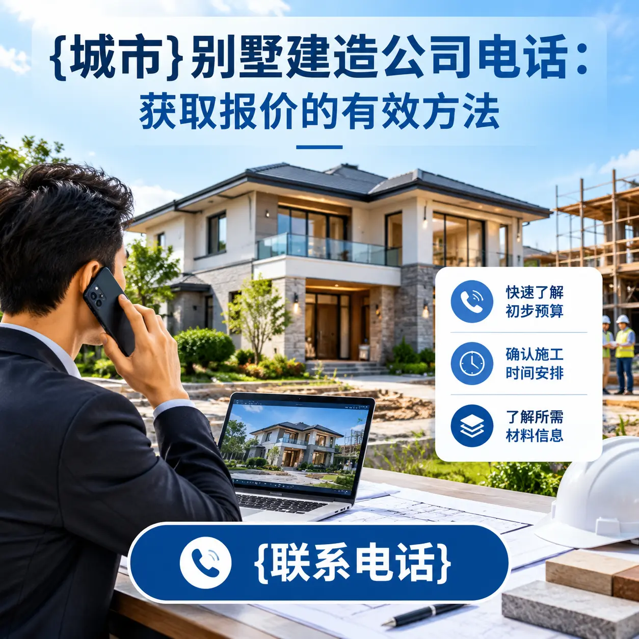金沙别墅建造公司电话：获取报价的有效方法