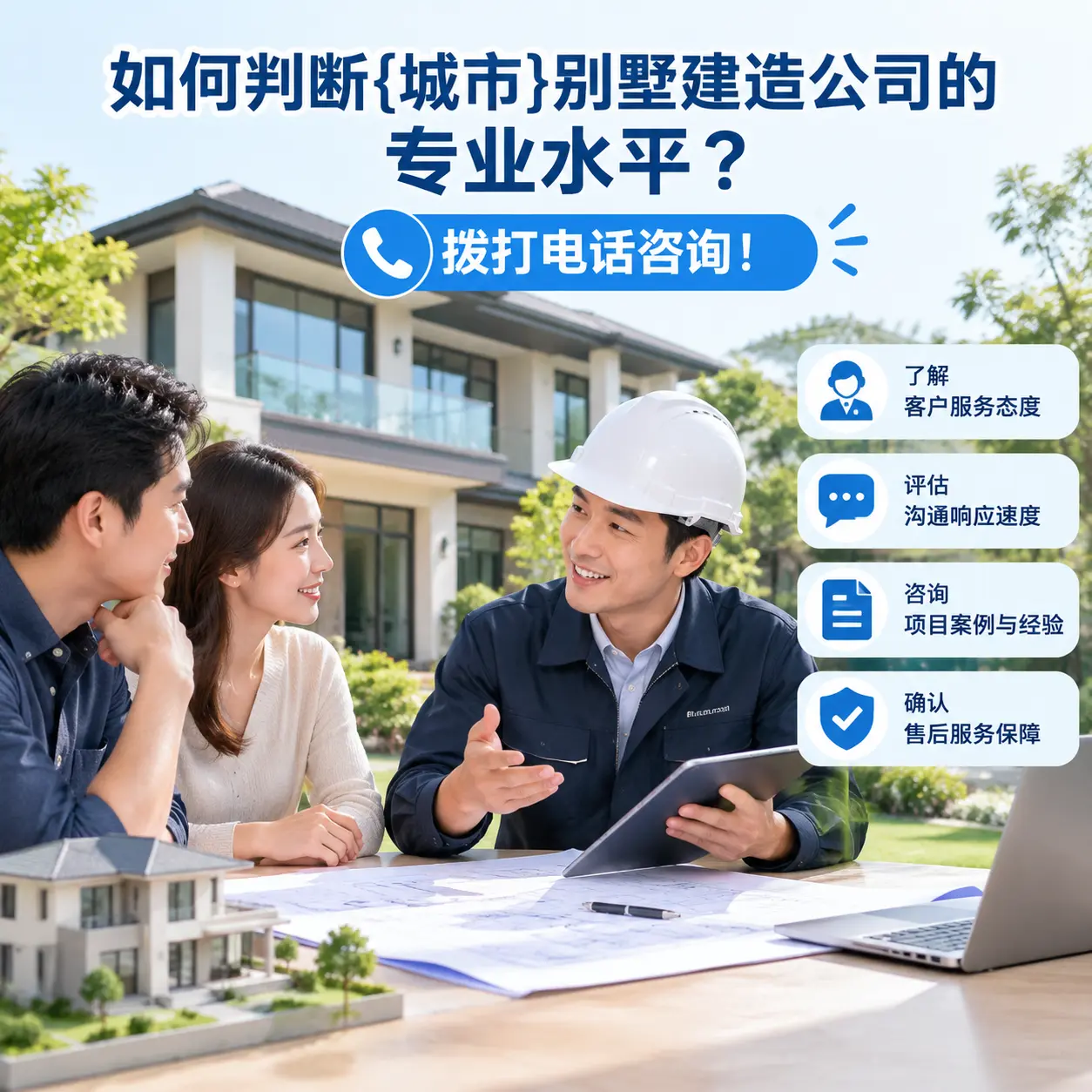 如何判断金沙别墅建造公司的专业水平？拨打电话咨询！